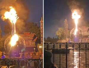 Disneyland’da yangın paniği! Gösteri sırasında alevlerin yükselmesi korku dolu anlar yaşattı
